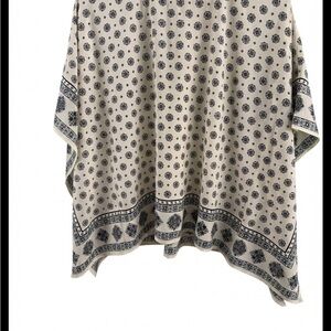 Michael Kors Ivory and Navy Patterned Tunic